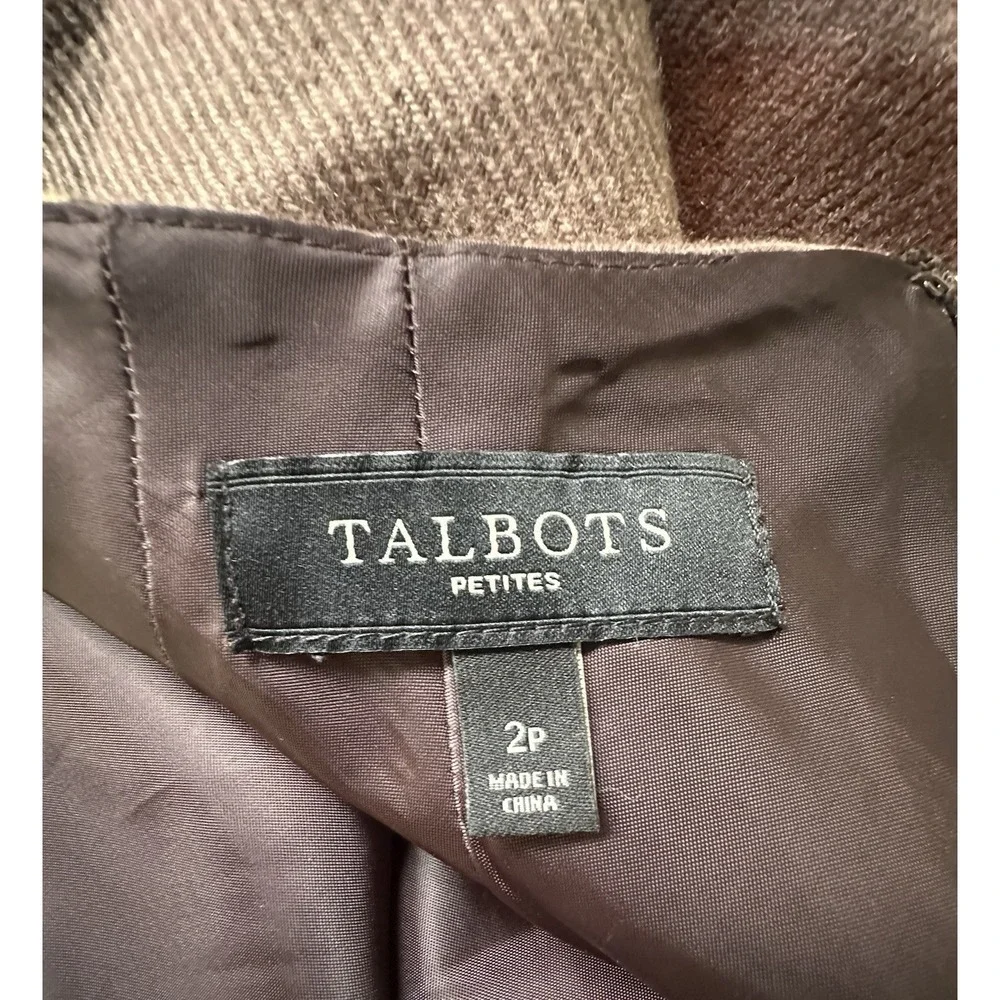 Talbots Skirt Womens 2 Petite Plaid Wool‎ Blend Lined Career Work Office READ